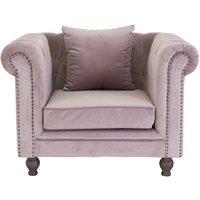 Chesterfield fåtölj Churchill - Rosa Sammet Chesterfield fåtölj Churchill - Rosa Sammet