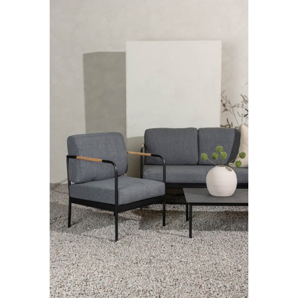 Pehnna loungegrupp - Svart/mörkgrå Pehnna loungegrupp - Svart/mörkgrå
