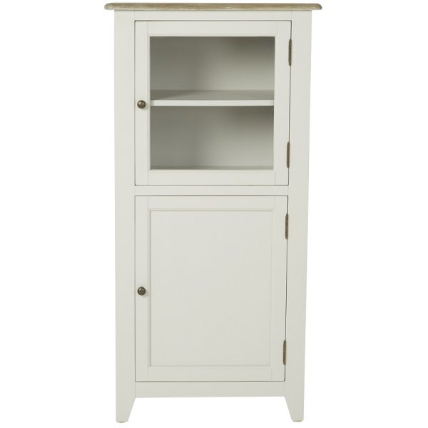 Hvaler vitrinskåp med förvaring + Möbeltassar Hvaler vitrinskåp med förvaring + Möbeltassar