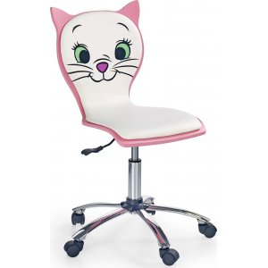 Chaise de bureau Karin pour enfant - Blanc/rose