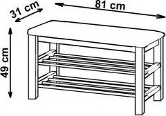 Webster - Bänk med skoförvaring (wenge/krämvit) Webster - Bänk med skoförvaring (wenge/krämvit)