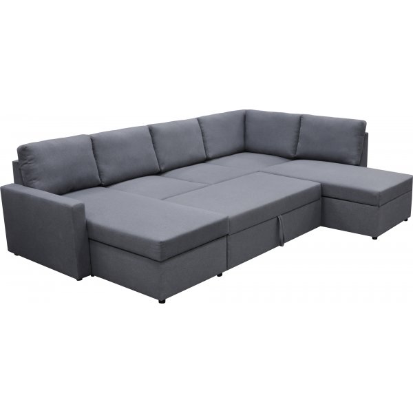 Bäddsoffa U-form mörkgrå - Dream Bäddsoffa U-form mörkgrå - Dream