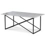 Paladium soffbord i marmor 110 x 60 cm - Svart / kta ljus marmor