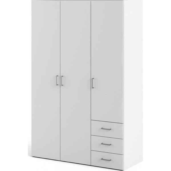Armoire basse Space avec 3 portes et 3 tiroirs - Blanc Armoire basse Space avec 3 portes et 3 tiroirs - Blanc