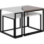 Oladin soffbord 64 x 45 cm - Vit/ljus mocka