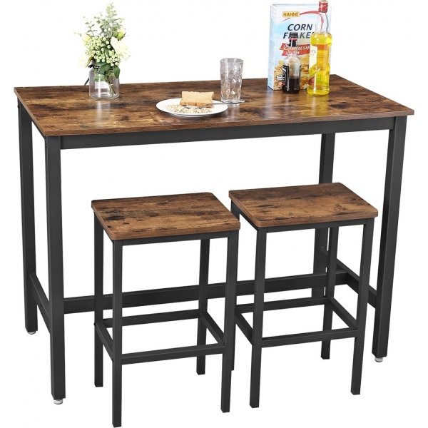 Set de table bar Gunnar 120 x 60 cm - Marron/noir