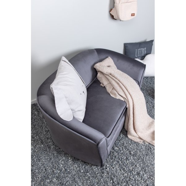 Måna barnsoffa - Grå sammet Måna barnsoffa - Grå sammet