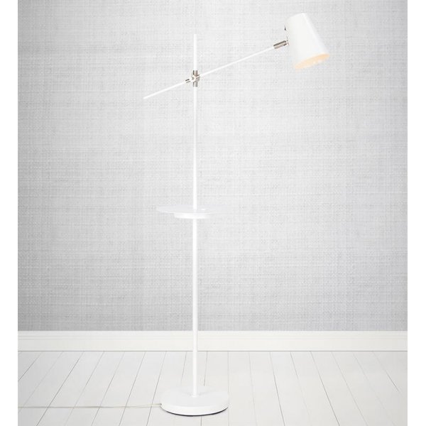 Linear Golvlampa med USB - Vit Linear Golvlampa med USB - Vit