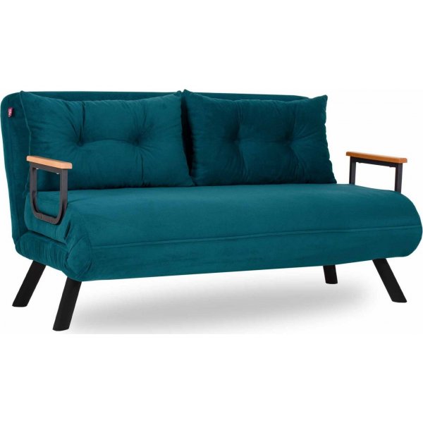 Canapé convertible 2 places Sando - Vert pétrole Canapé convertible 2 places Sando - Vert pétrole