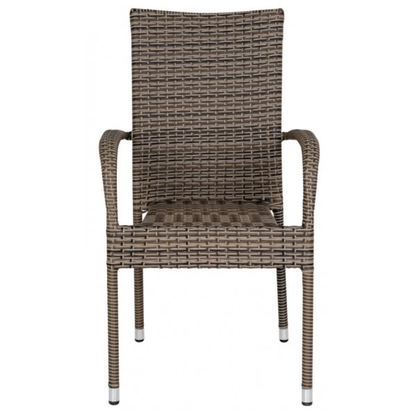 Chaise de salle à manger d\\\'extérieur Portland - Cube en rotin/gris Chaise de salle à manger d\\\'extérieur Portland - Cube en rotin/gris