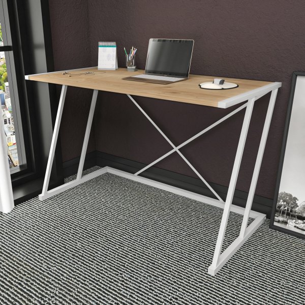 Bureau Adlade 114 x 60 cm - Blanc/chne