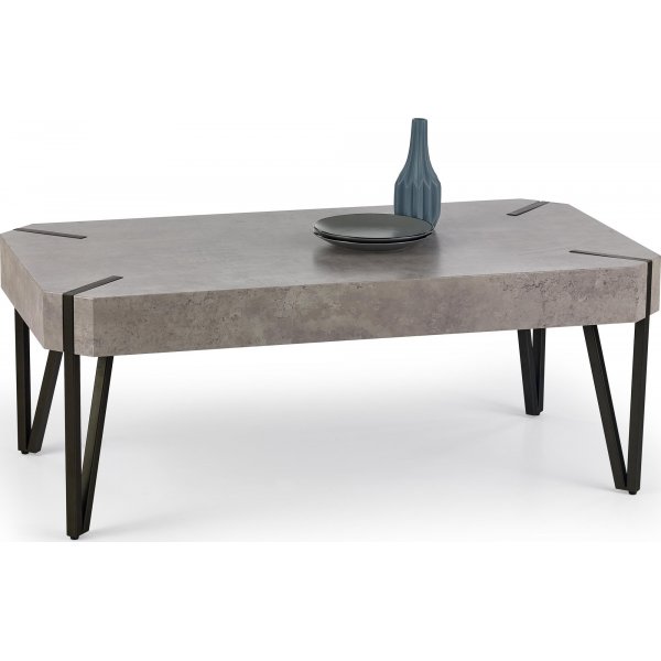 Marlene salontafel 110 x 60 cm - Zwart/betonpatroon Marlene salontafel 110 x 60 cm - Zwart/betonpatroon