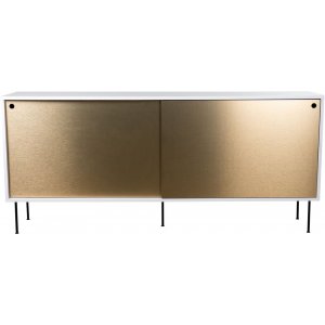 Volume sideboard 178 cm - Vit/mässing - Svart