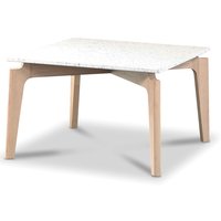 Terrazzo soffbord 75x75cm - Bianco Terrazzo & underrede white washed oak Terrazzo soffbord 75x75cm - Bianco Terrazzo & underrede white washed oak