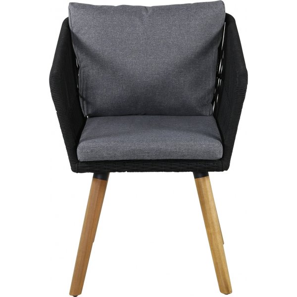 Chania stol - Svart/Grå/Natur Chania stol - Svart/Grå/Natur