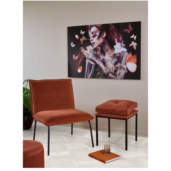 Tabouret Sentado avec coussin - Rouille