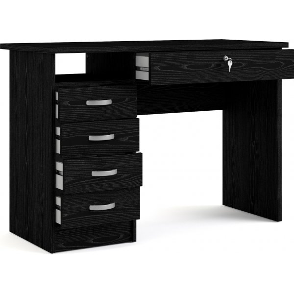 Bureau Function Plus avec 4 tiroirs 109,3 x 48,5 cm - Boîte noire Bureau Function Plus avec 4 tiroirs 109,3 x 48,5 cm - Boîte noire