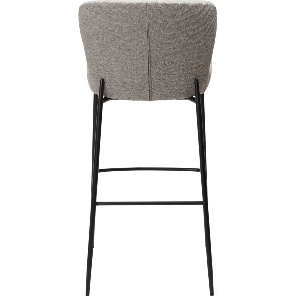 Tabouret de bar Glam - Boucle terre galet/noir Tabouret de bar Glam - Boucle terre galet/noir