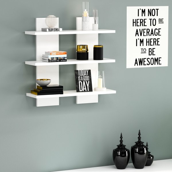 Lela wandplank - Wit Lela wandplank - Wit