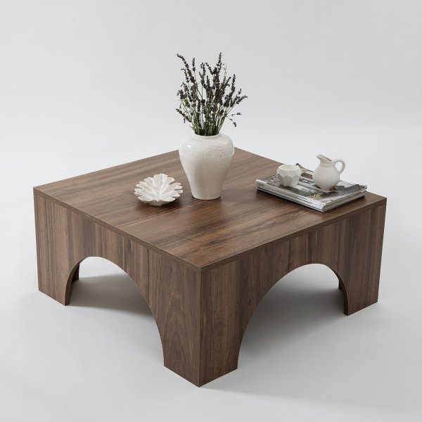 Table basse Collesium 80 x 80 cm - Noyer Table basse Collesium 80 x 80 cm - Noyer