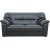 Dominic 2-sits soffa - Svart konstlder + Flckborttagare fr mbler