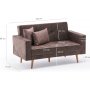 Dublin 2-sits bddsoffa - Brun