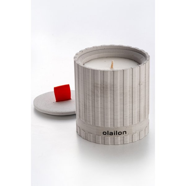 Bougie parfumée Sutun - Gris/rouge Bougie parfumée Sutun - Gris/rouge