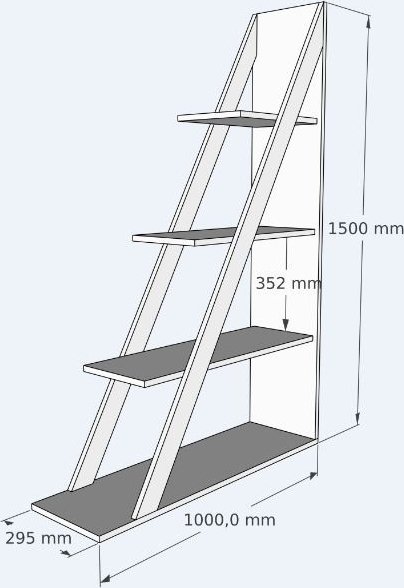 Arven bokhylla - Vit Arven bokhylla - Vit