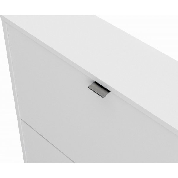 Meuble à chaussures à 2 compartiments - Blanc Meuble à chaussures à 2 compartiments - Blanc