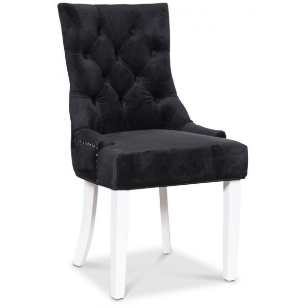 Decotique stol (Rygghandtag) - Svart sammet