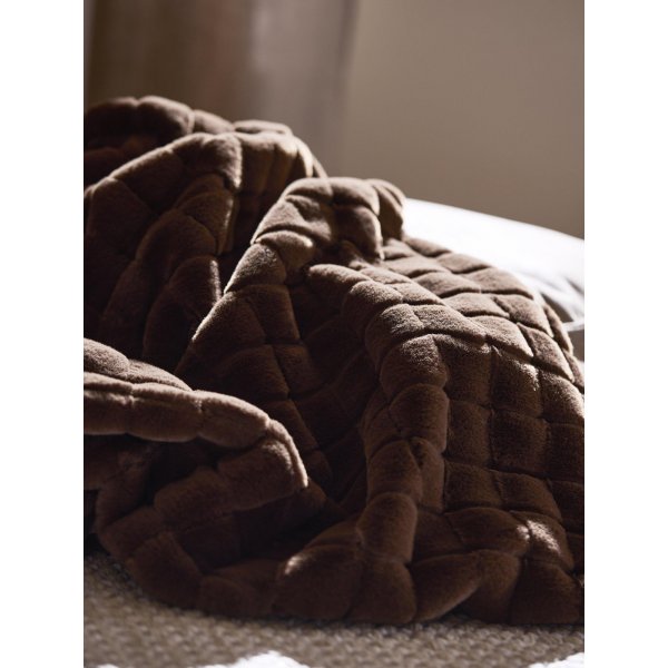 Plaid Luna 120 x 150 cm - Nougat foncé Plaid Luna 120 x 150 cm - Nougat foncé