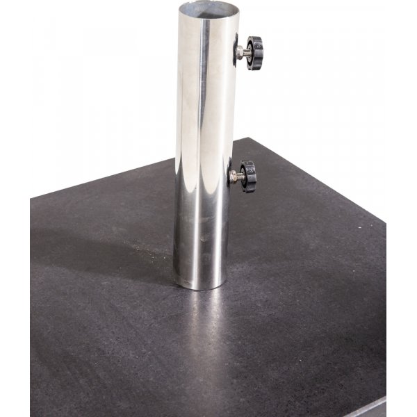 Stathera parasollfot 50 x 50 cm - Mrkgr/Silver