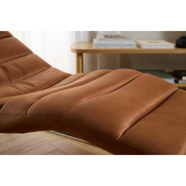 Chaplin divanftlj - Brun ldermix/matt svart