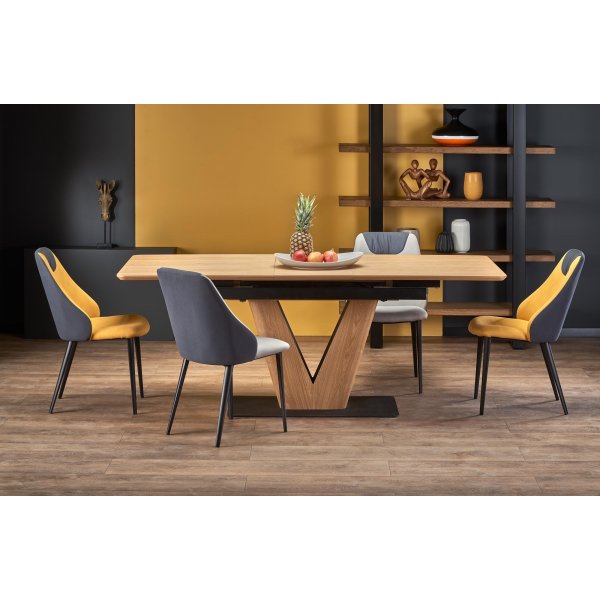 Tozzi matbord 160-200 x 90 cm - Ek/svart Tozzi matbord 160-200 x 90 cm - Ek/svart