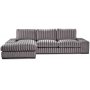 Scirocco divansoffa 3-sits XL 305 cm - Mobus silver stripe