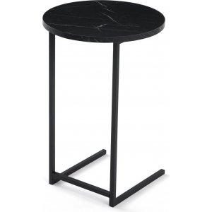 Mitazor sidobord Ø38 cm - Marmor/svart Mitazor sidobord Ø38 cm - Marmor/svart