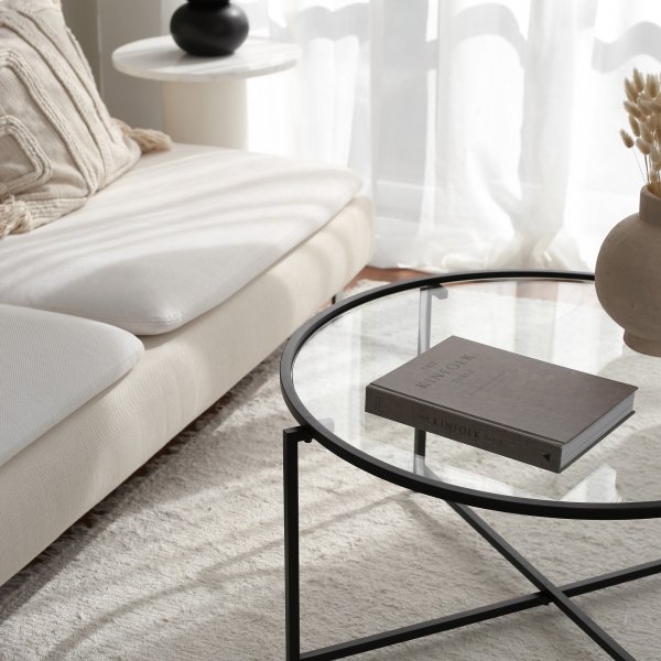 Table basse Sun Ø83 cm - Noir Table basse Sun Ø83 cm - Noir