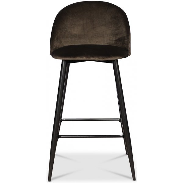 Giovani Velvet barstol - Olivgr�n sammet / Svarta ben