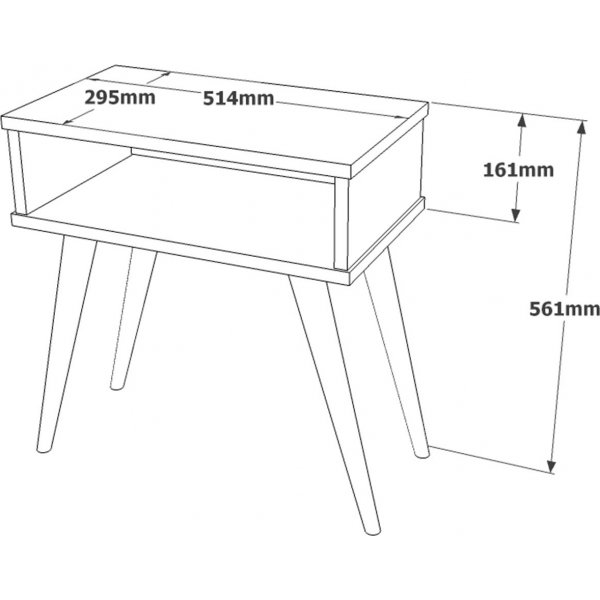 Victoria sidobord 51,4 x 29,5 cm - Vit Victoria sidobord 51,4 x 29,5 cm - Vit