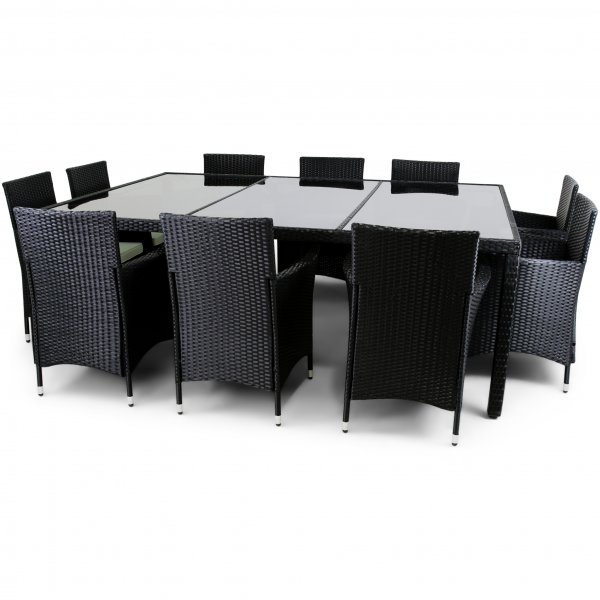 Utematgrupp S�r� 220x160cm bord med 10 stolar