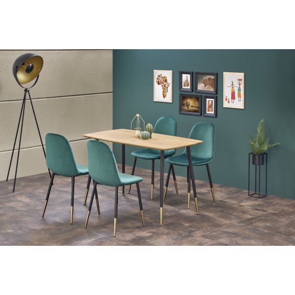 Table à manger Sidon 120 x 70 cm - Chêne/noir Table à manger Sidon 120 x 70 cm - Chêne/noir