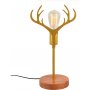 Antler bordslampa - Valnt/guld