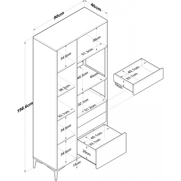 Armoire Jericho 112 - Blanc Armoire Jericho 112 - Blanc