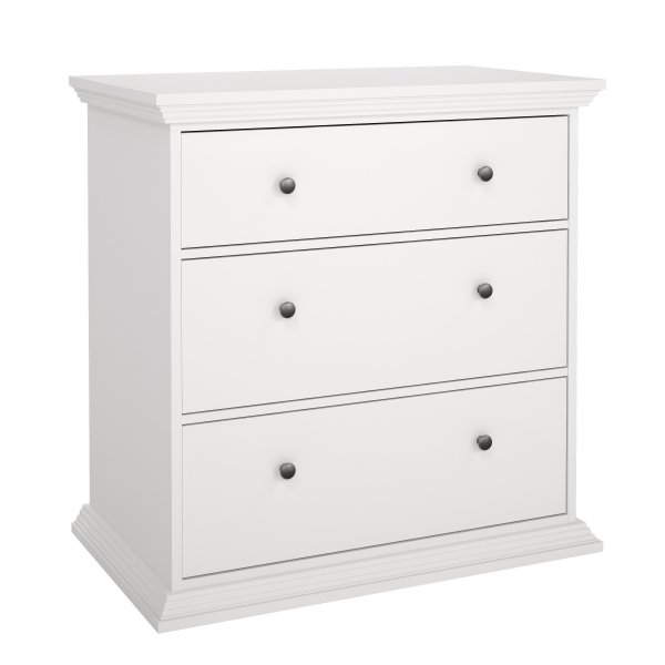 North Byrå med 3 lådor - Vit North Byrå med 3 lådor - Vit