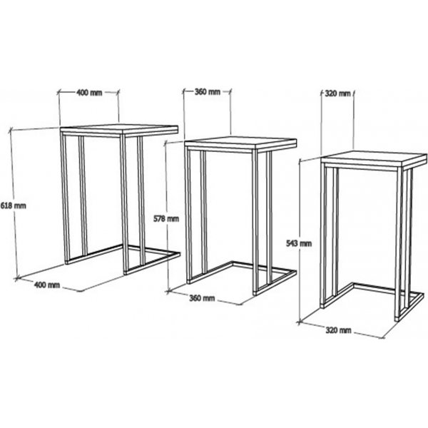 Table de pari Vendela 32x32 | 36x36 | 40x40 cm - Blanc/noir Table de pari Vendela 32x32 | 36x36 | 40x40 cm - Blanc/noir