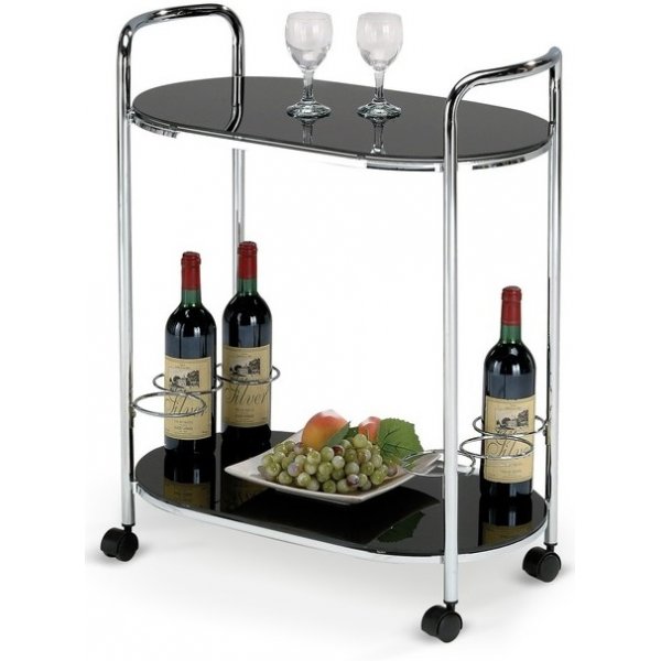 Butler 3 - Drink & serveringsvagn (svart/krom)