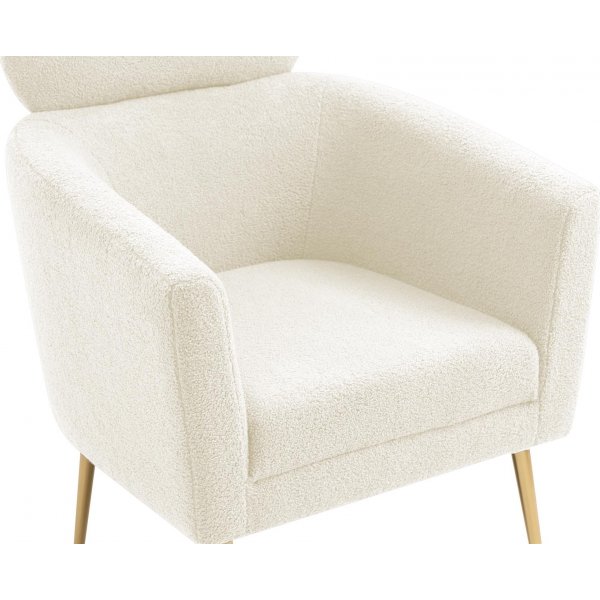 Fauteuil Calise - Blanc crème Fauteuil Calise - Blanc crème