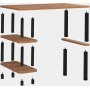 Moon skrivbord 120x70 cm - Svart/furu