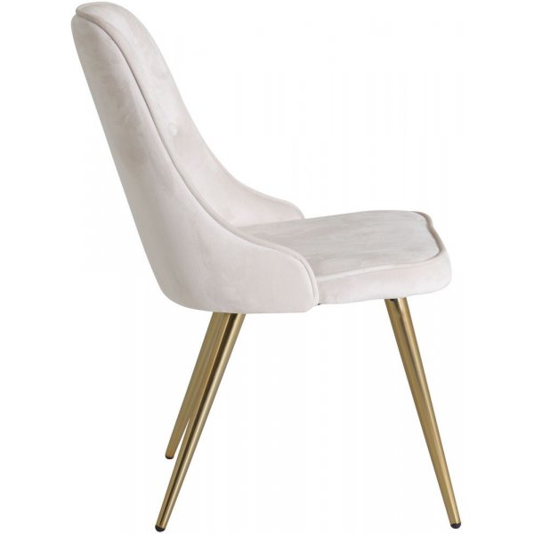 Chaise de salle à manger Alice Deluxe - Beige/laiton Chaise de salle à manger Alice Deluxe - Beige/laiton