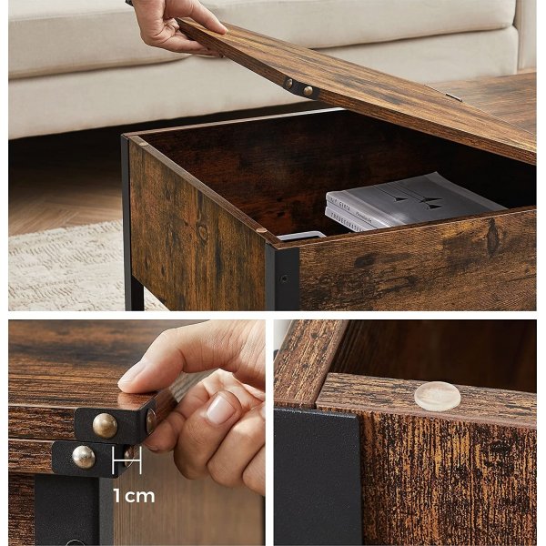 Table basse Freddie 100 x 55 cm - Marron/noir Table basse Freddie 100 x 55 cm - Marron/noir